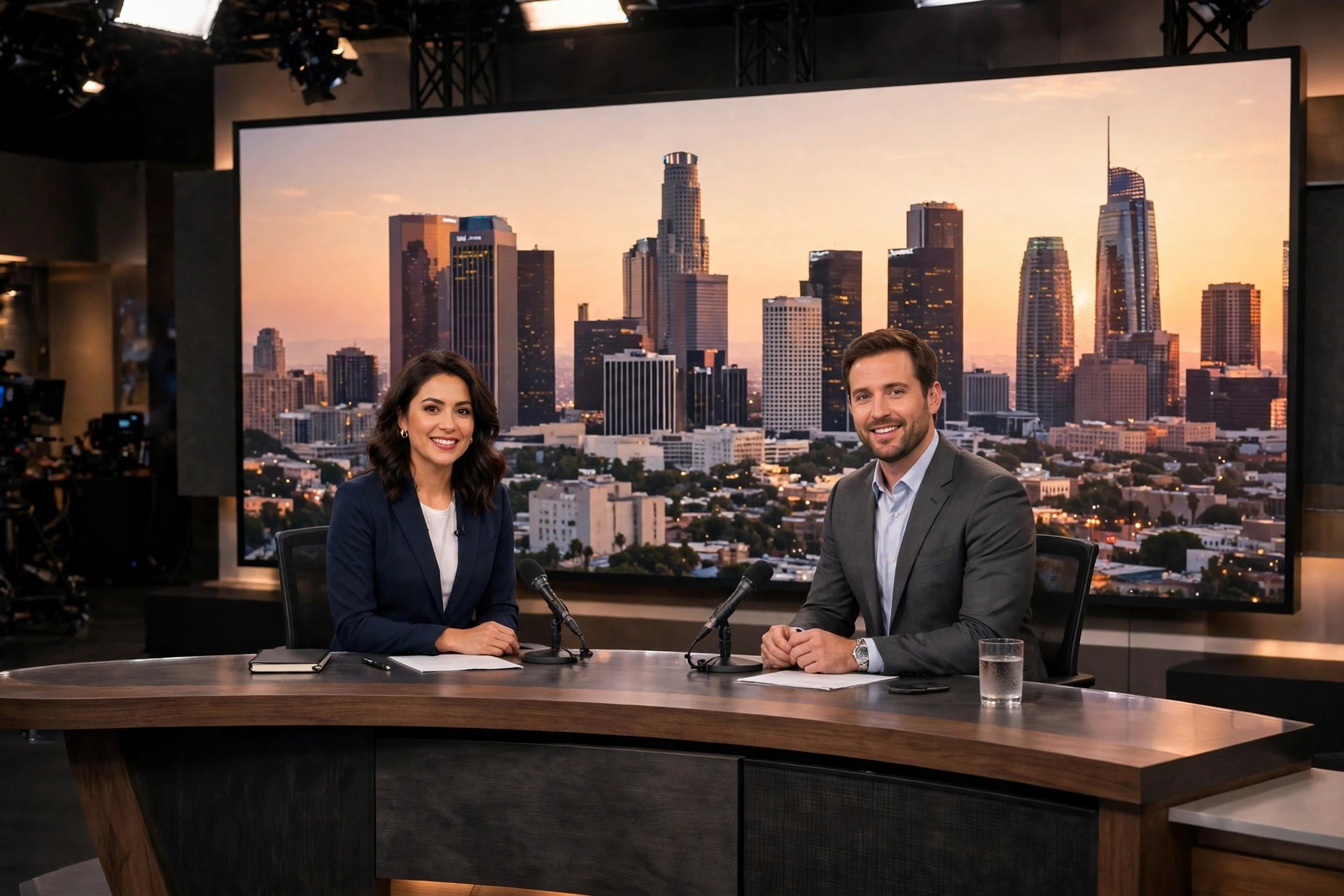 Los Angeles Sunset News at 6 anchors